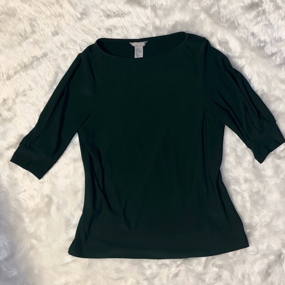 H&M hunter green blouse - Picture 2 of 2
